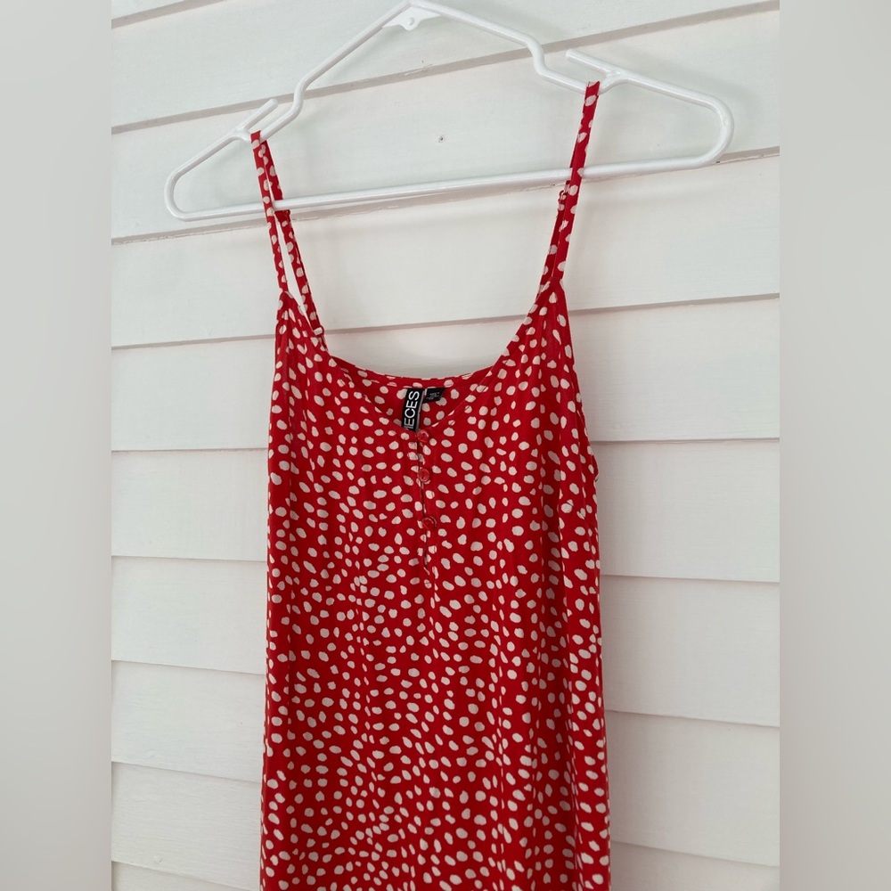 Pieces | Spaghetti Strap Polka Dot Dress Size XS - Picture 3 of 6